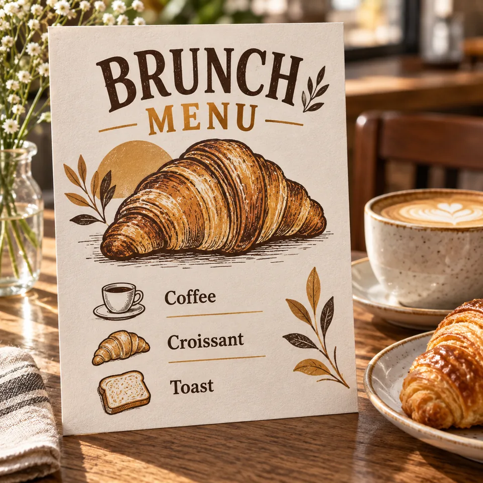 Flyer / Menu Design example